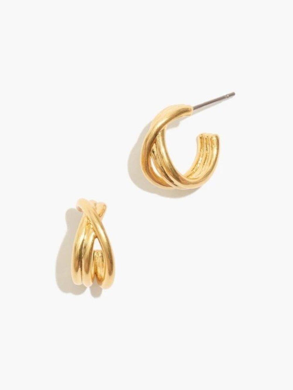 Madewell Crossing Huggie Hoop Earrings